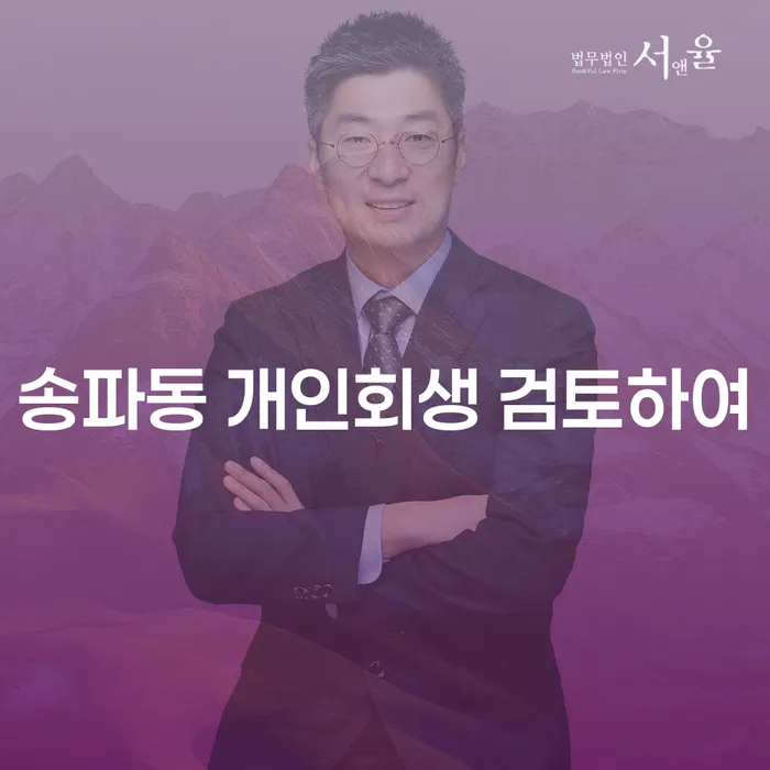 송파동 개인회생 검토하여