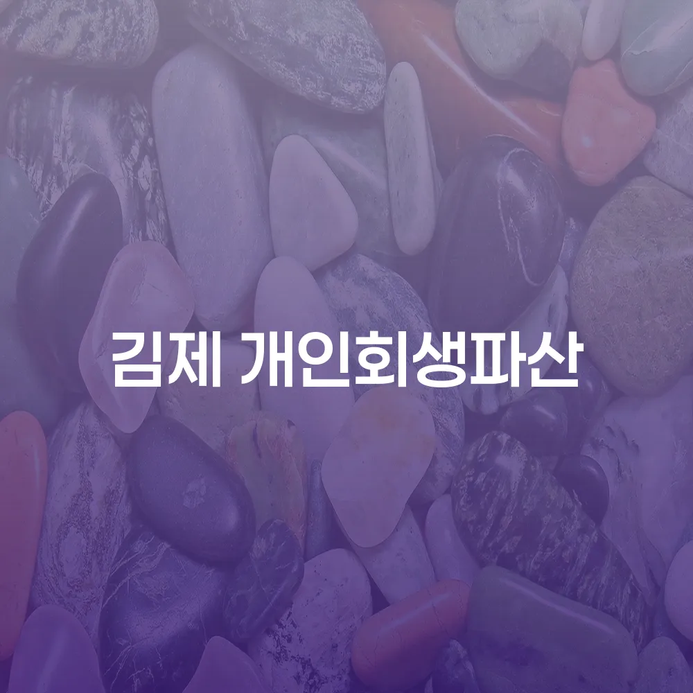 김제 개인회생과 파산의 모든 것