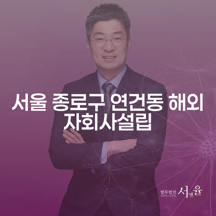 서울 종로구 연건동에서 해외 자회사 설립, 어떻게 해야 할까요?